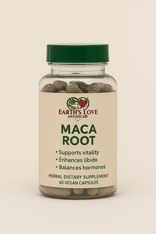 Maca Root Capsules (60 ct) (Earth’s Love Apothecary – 60 Vegan Capsules)