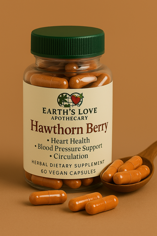 Hawthorn Berry – Heart & Circulatory Support Capsules
(Earth’s Love Apothecary – 60 Vegan Capsules)