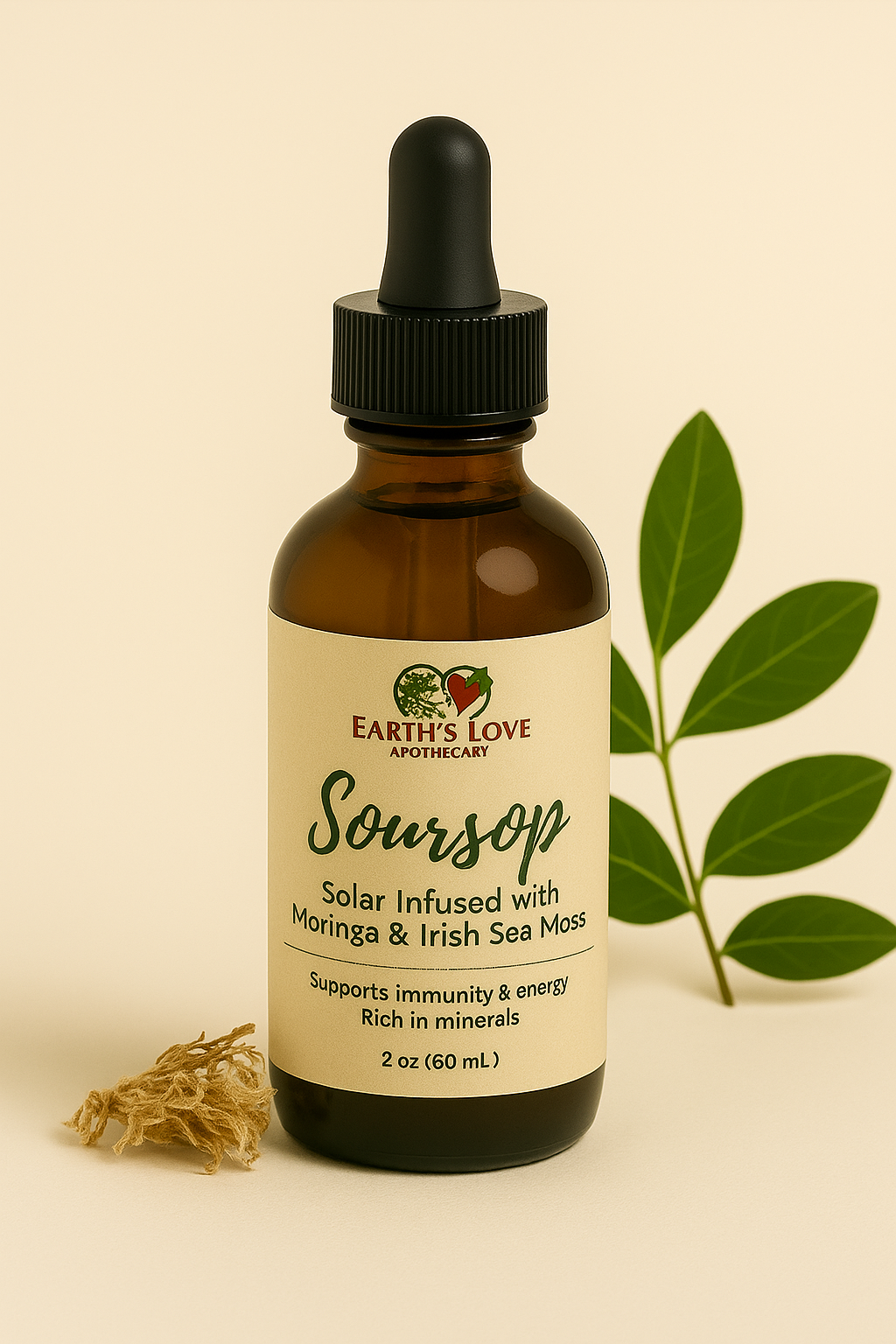 Soursop Tincture – with Moringa & Irish Sea Moss | 2 oz Herbal Blend