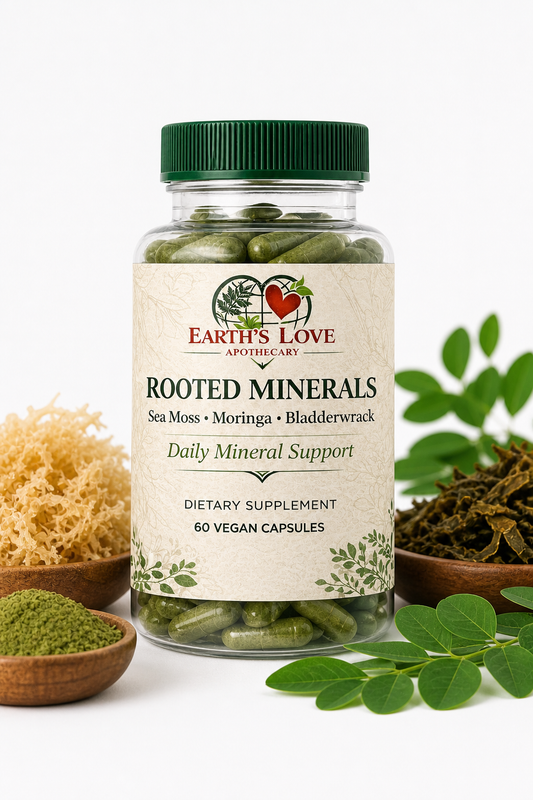Rooted Minerals | Sea Moss + Moringa + Bladderwrack Capsules